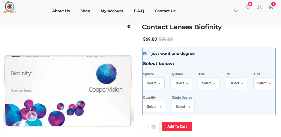 Contact Lenses Prescription Plugin | WooCommerce WordPress - 1