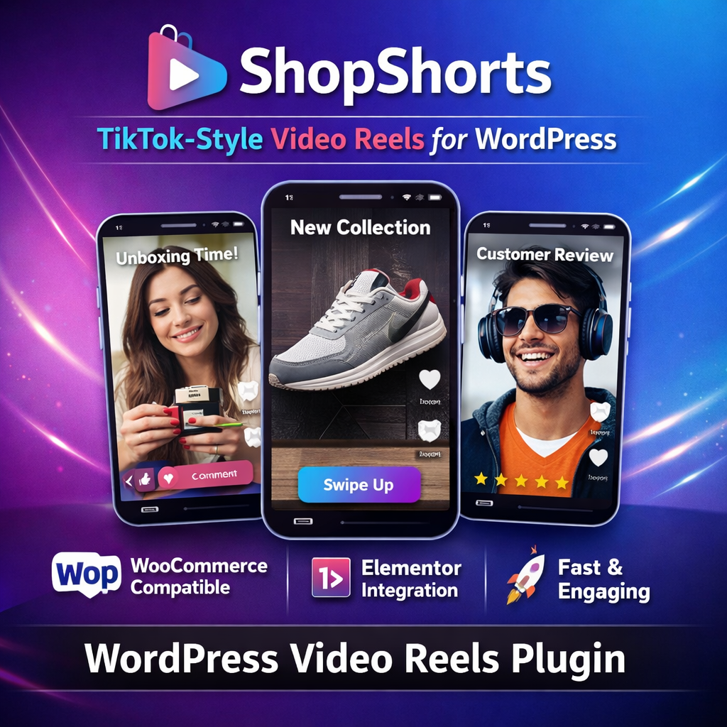 ShopShorts – Reels, Stories & Shoppable Videos for WordPress & WooCommerce