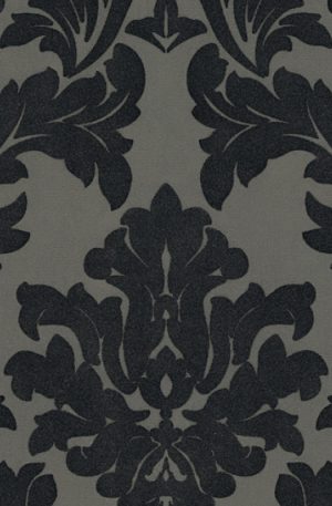 Flock wallpaper baroque grey Architects Paper