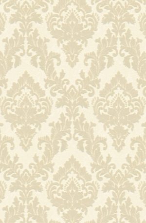Flock wallpaper ornaments cream Architects Paper